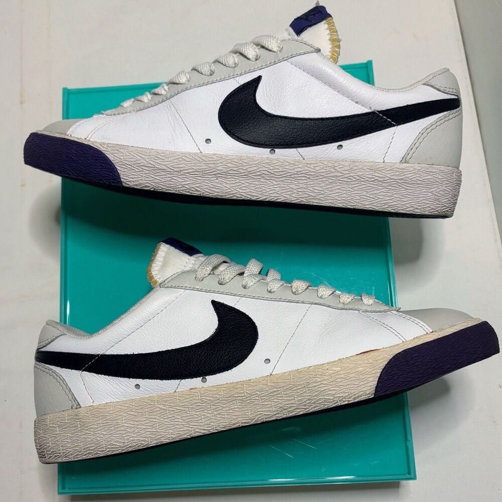 Nike Air Blazer Low ‘77 Varsity Sneaker White/Gray/Purple/Black 317552-101 VTG
